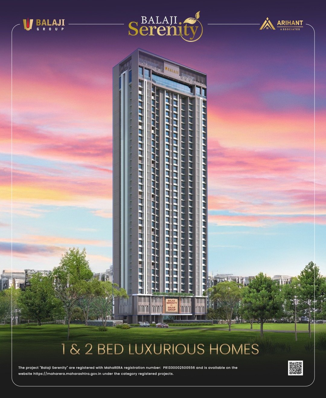 Luxury Residential Tower in Mira Road East – Balaji Serenity . Vinay Nagar . Arihant Associates . Mira Road East.