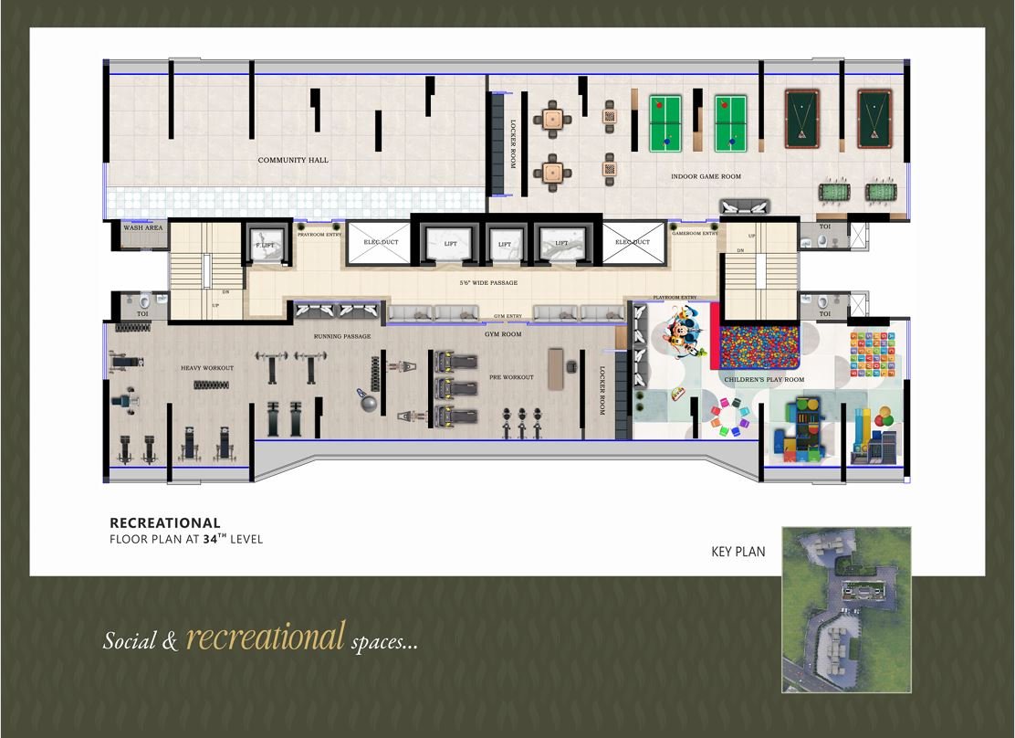 Social and Recreational Space at Balaji Serenity . Vinay Nagar . Arihant Associates . Mira Road East.