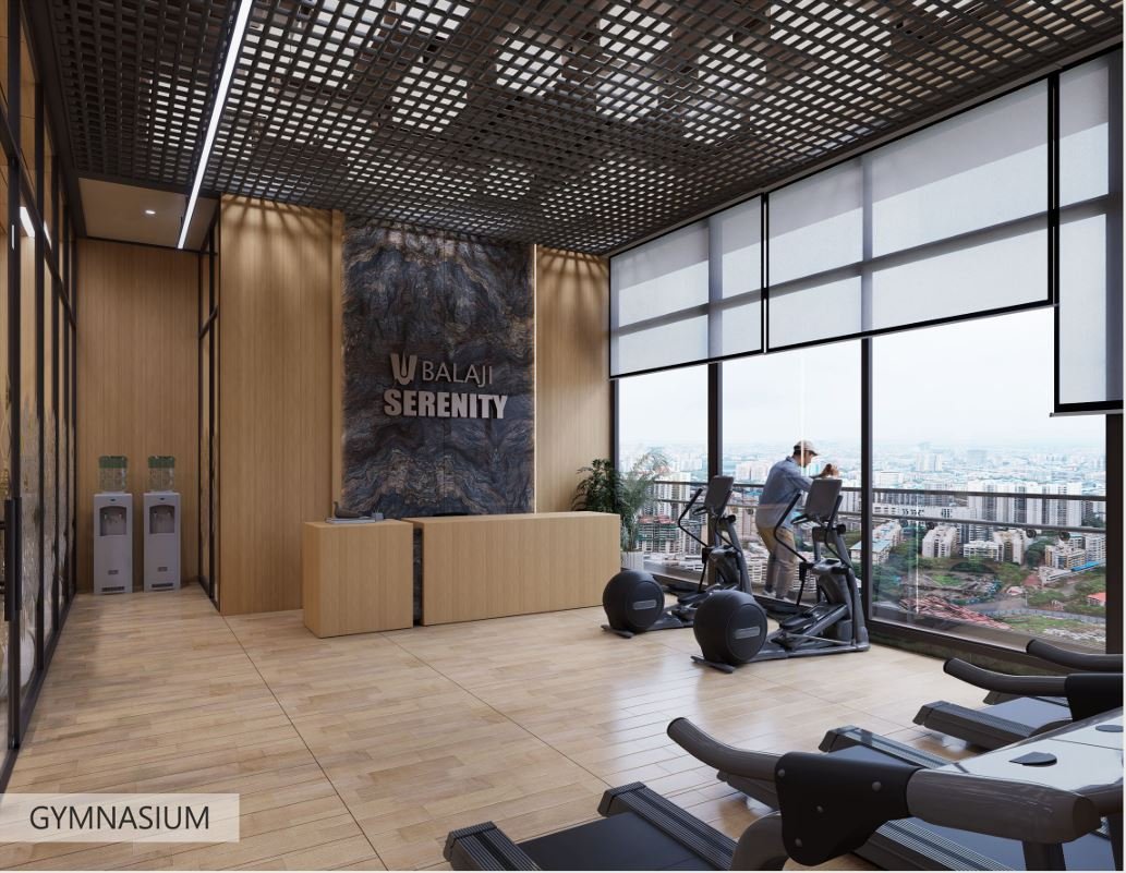 Modern Gym at Balaji Serenity . Vinay Nagar . Arihant Associates . Mira Road East.