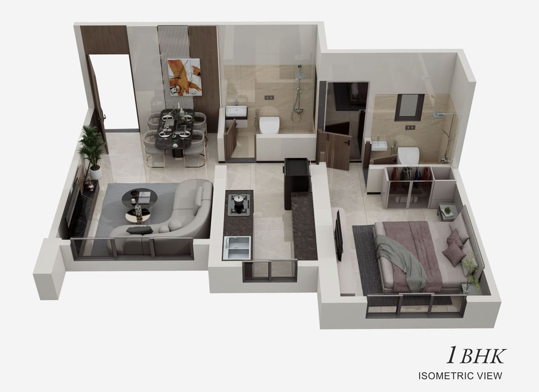 1 BHK Flat at Balaji Serenity . Vinay Nagar . Arihant Associates . Mira Road East.