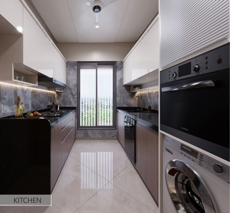Modern Kitchen at Balaji Serenity . Vinay Nagar . Arihant Associates . Mira Road East.