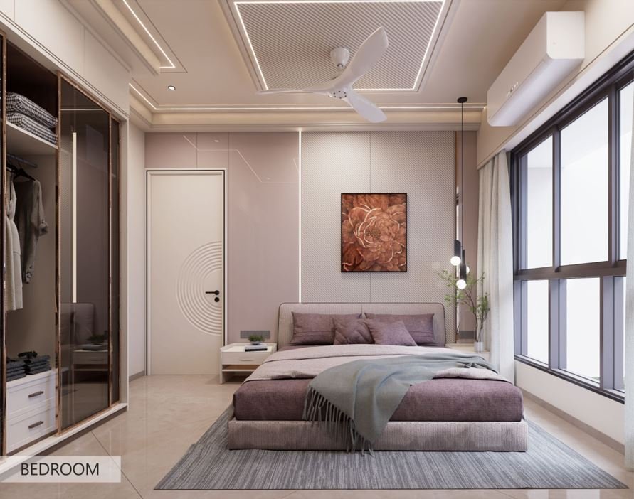 Luxury Bedroom at Balaji Serenity . Vinay Nagar . Arihant Associates . Mira Road East.