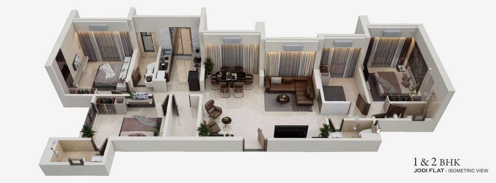 Spacious 1BHK & 2BHK Jodi Flats at Balaji Serenity . Vinay Nagar . Arihant Associates . Mira Road East.