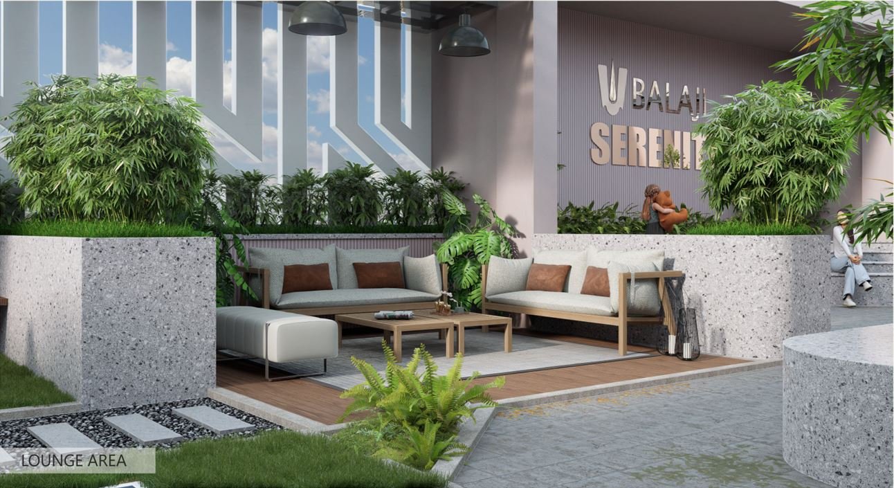 Luxury Lounge Area at Balaji Serenity . Vinay Nagar . Arihant Associates . Mira Road East.