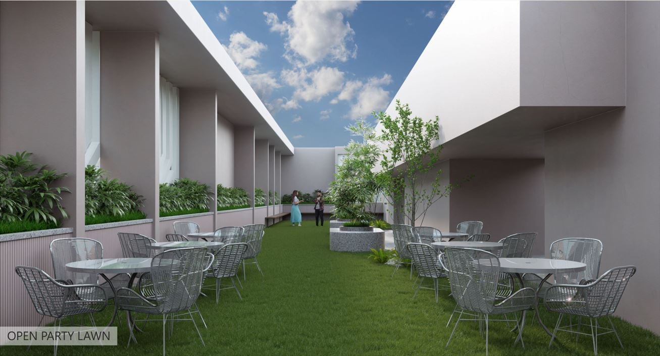 Open Party Lawn at Balaji Serenity . Vinay Nagar . Arihant Associates . Mira Road East.